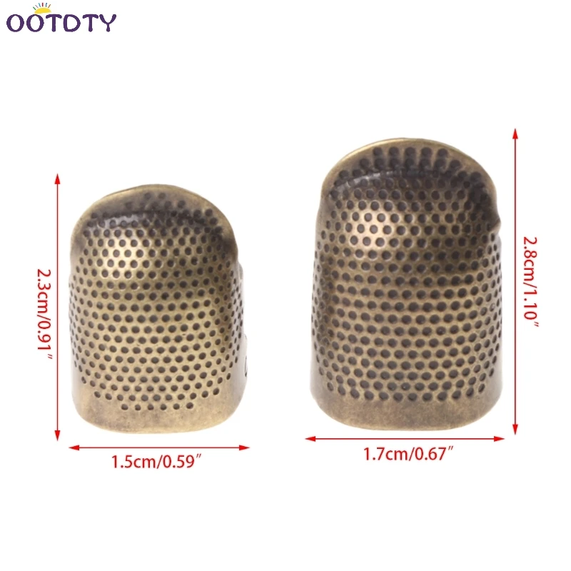 

1PC Metal Sewing Thimble Pin Needles Finger Protector DIY Helpful Sewing Tool #20/15L
