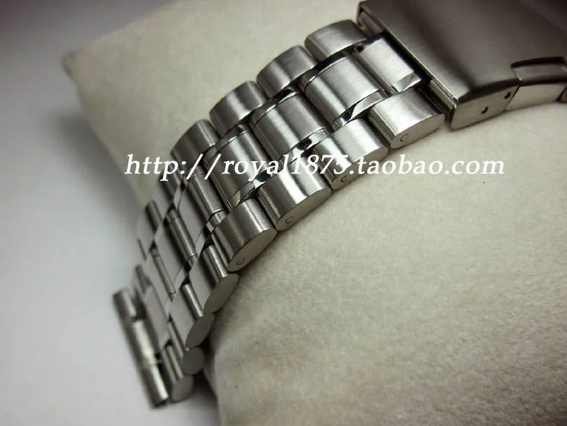 

20 24mm New Man Silver Brushed Solid Stainless Steel Bracelet Watch Band Strap old Clasp relogio masculino fashion Wristban