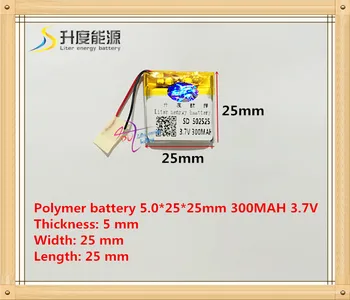 

502525 052525 300mah 3.7V lithium-ion polymer battery MP3 MP4 GPS quality goods quality of CE FCC ROHS certification authority