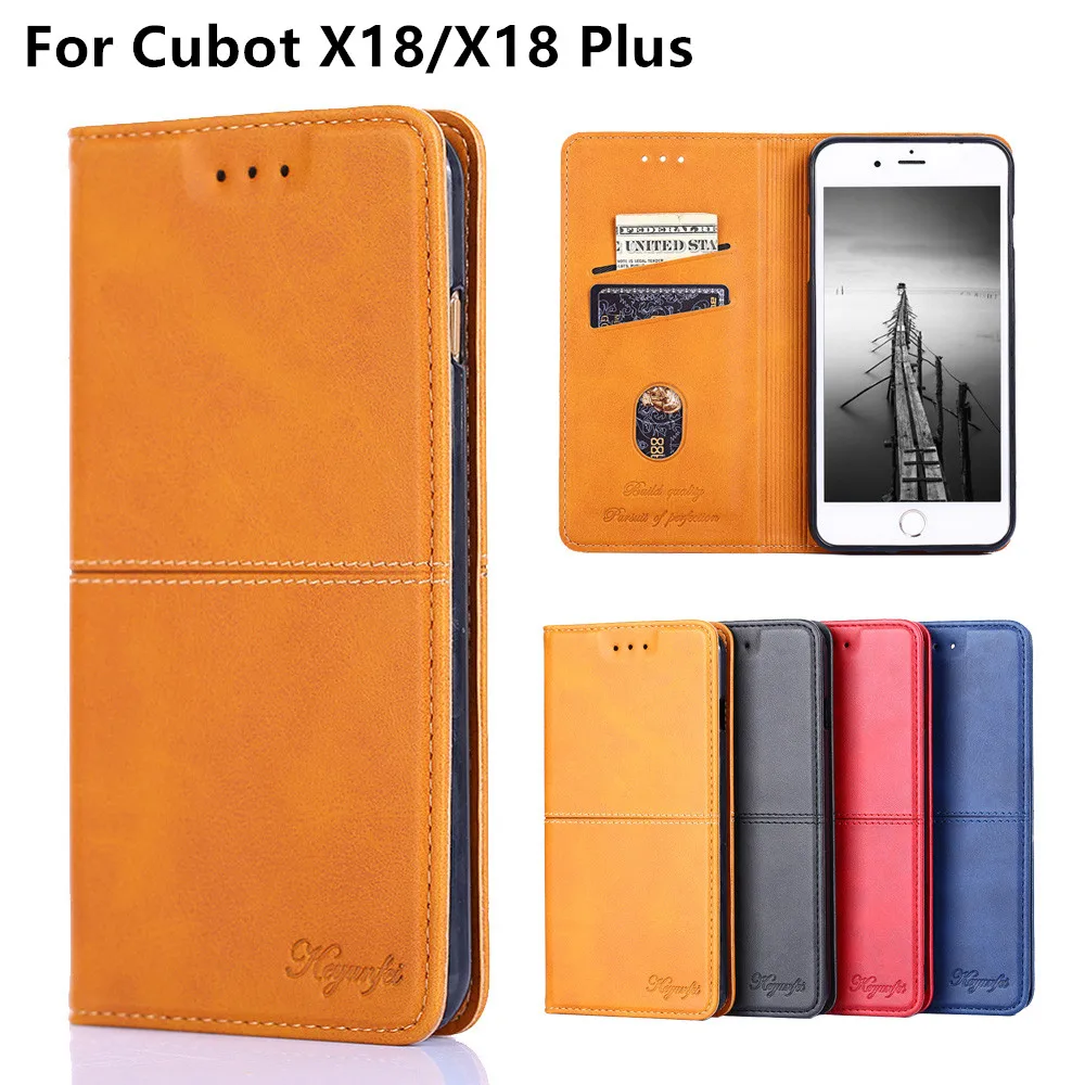 

Flip Case For Cubot X18 Plus Case Magnetic Wallet Leather Cover For Cubot X18 Card Slot Stand Holder Coque Phone Cases