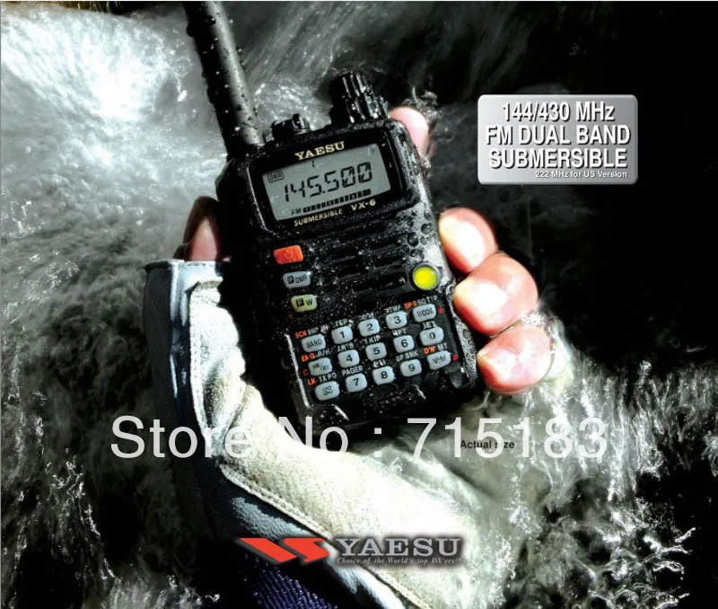 Yaesu VX-6R, портативное радиоустройство, двухстороннее, погружное, двухдиапазонное, 5 Вт, FM трансивер, новинка,, Yaesu VX 6R, рация