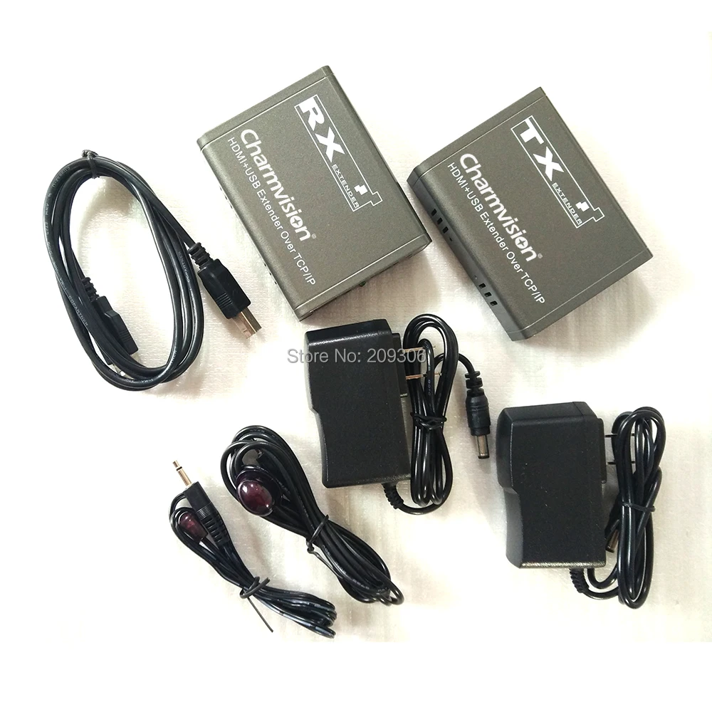 Скидка 20% charmvision IP kvm-120hu 120 м USB HDMI KVM Over IP LAN удлинитель с ИК-пульт дистанционного управления USB беспроводная мышь клавиатура