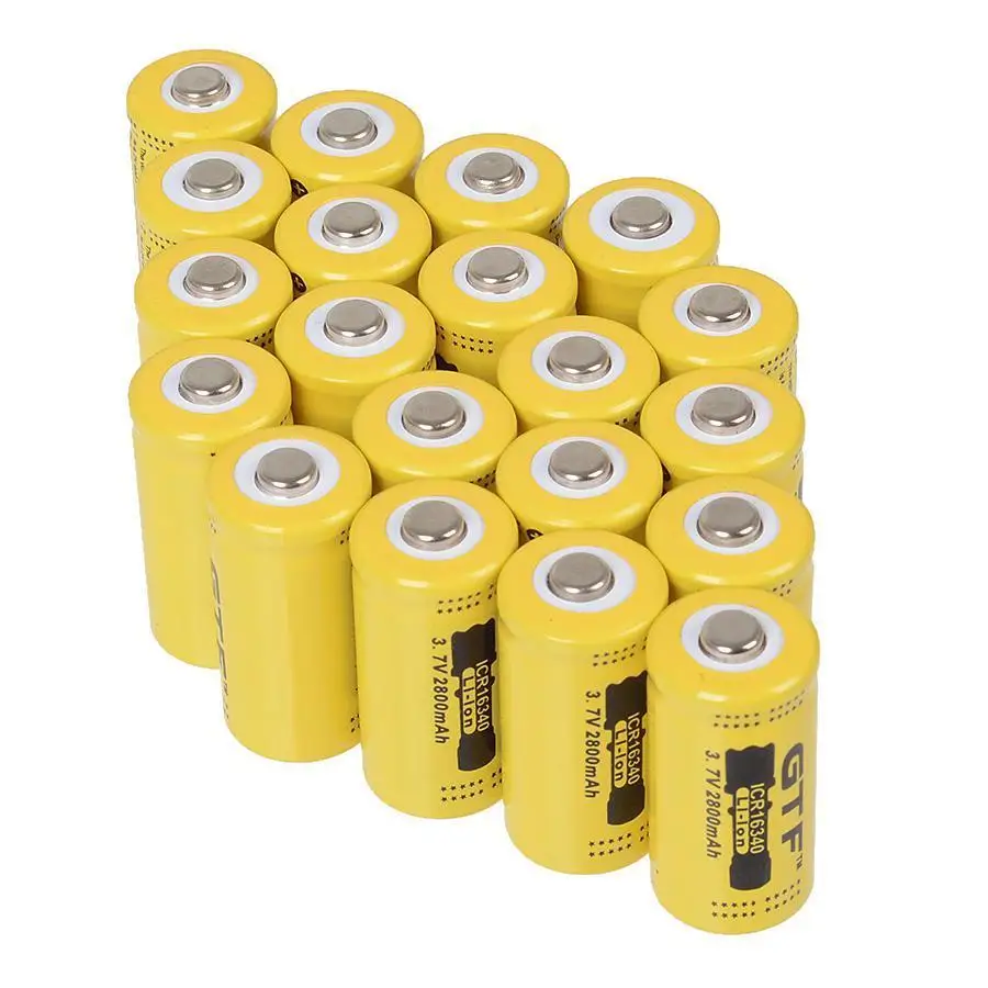 GTF 16340 литий ионная аккумуляторная батарея 3 7 V 2800mAh фонарик литиевая Прямая
