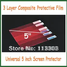 50 шт. 5 дюймов ясно Экран протектор сетка защитная Плёнки универсальный для GPS MP4 MP5 MP3 Камера Планшеты Размеры 115*65 мм