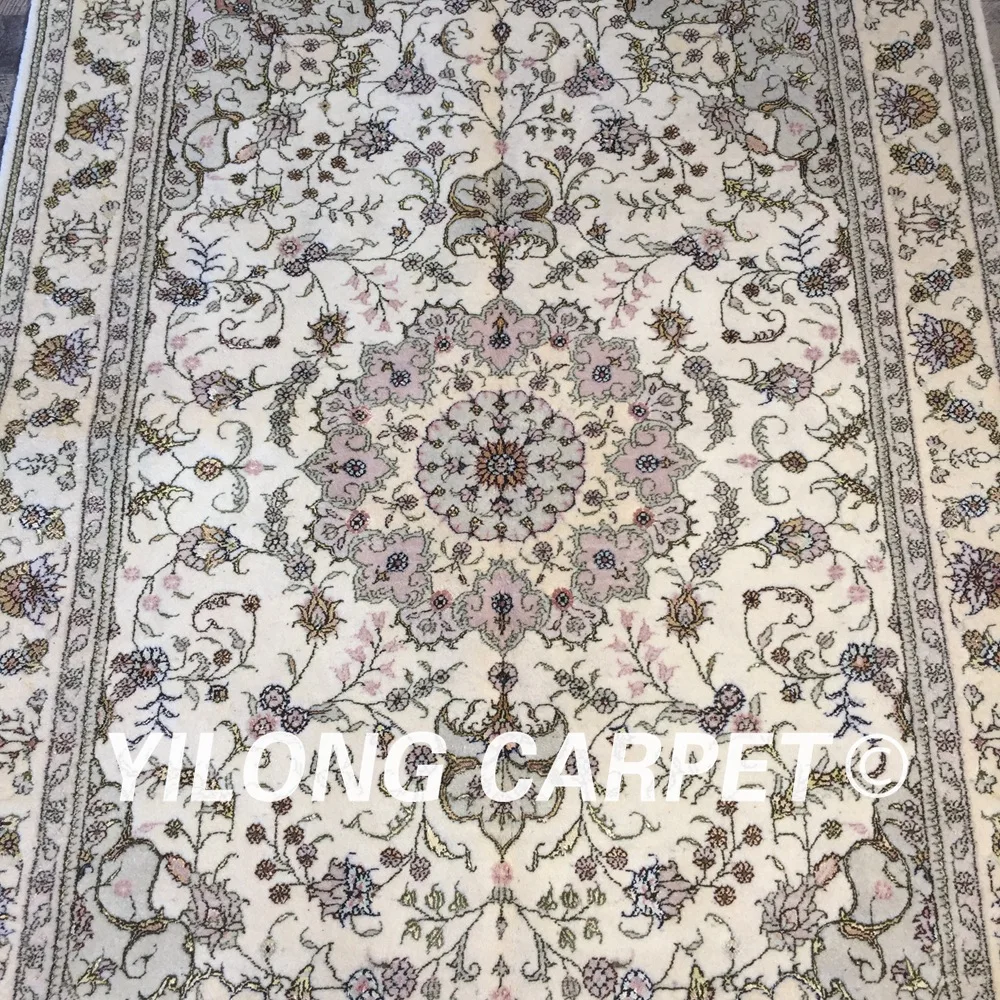 Yilong 4'x6' ручной работы Oriental Шерсть Шелк персидский коврик традиционный ручной ковер из шерсти(wy2079s4x6