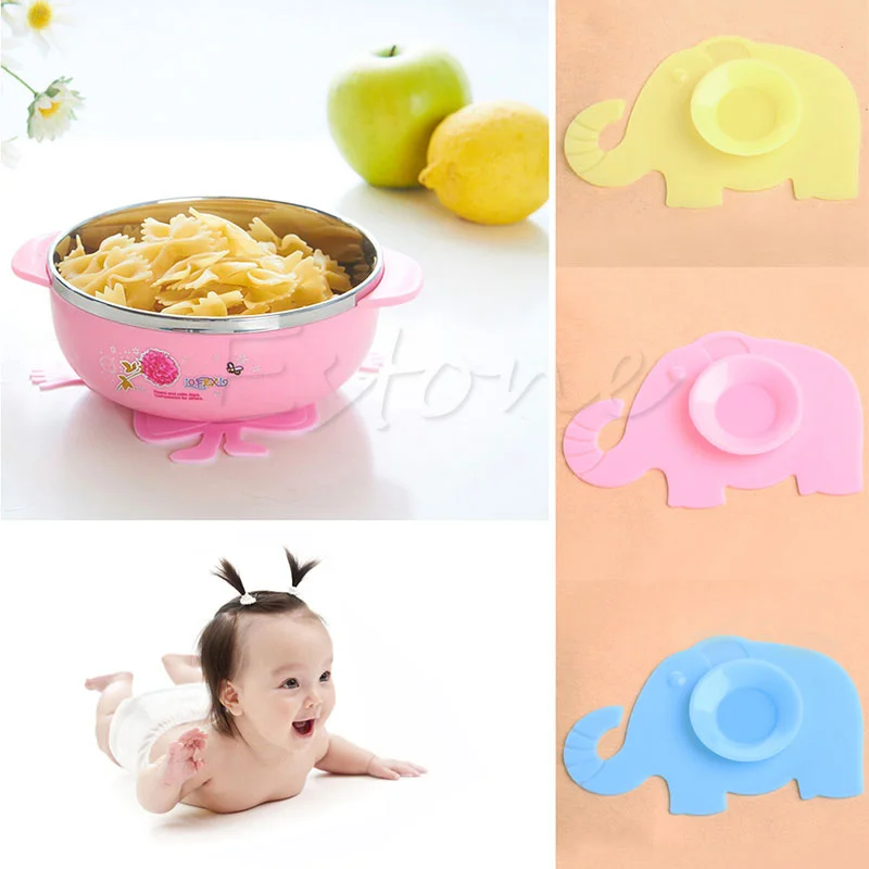 

Non-slip Baby Silicone Bowl Meal Mat Suction Pad Kids Tableware Sucker Sticker #BW15#