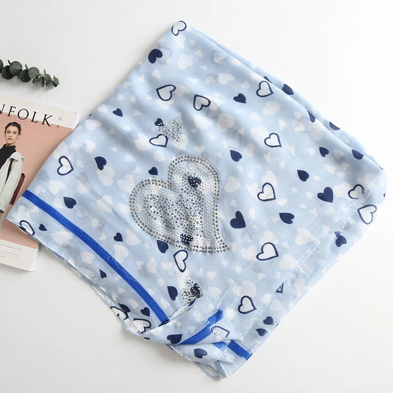 

2019 New Spring Summer Fashion Hot Drilling Cotton and Linen Scarf Twill Silk Shawl All Season Women Scarf