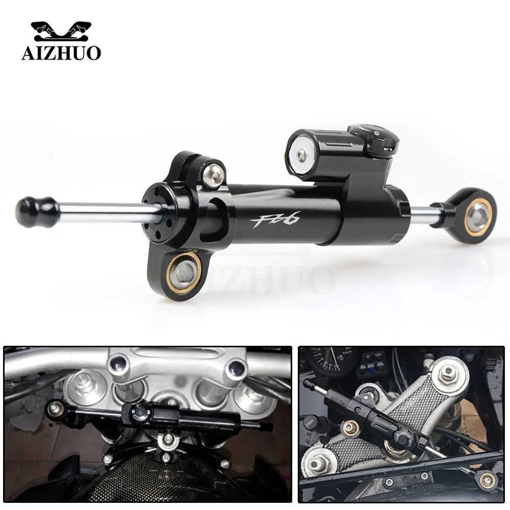

CNC Aluminum With fz6 LOGO Motorcycle Steering Damper Stabilize Safety Control For yamaha FZ6 FAZER 2004 05 06 07 08 2009-2010