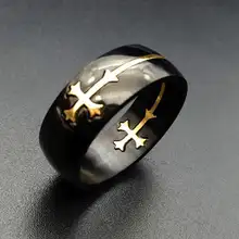 Hemiston кольцо из титановой стали крест из нержавеющей стали индекс кольцо на палец личность Творческий высокого класса Горячая кольцо ювелирные изделия