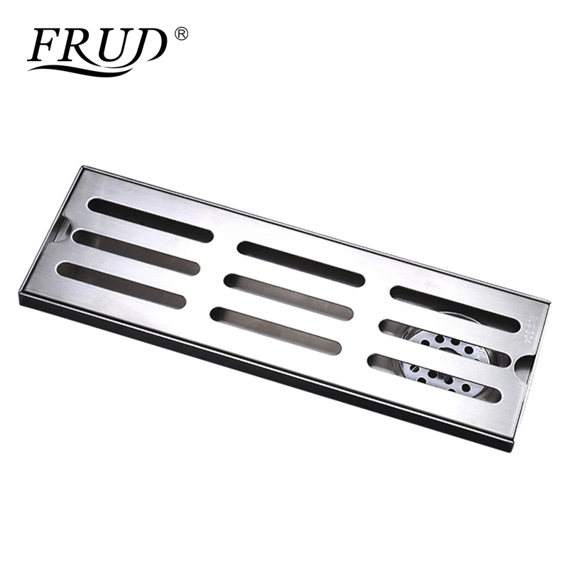 

FRUD 70cm Long Stainless Steel Floor drain Bathroom Shower Drain Floor Strainer Drain Waste Water Drainer Rapid Drainage Y38042