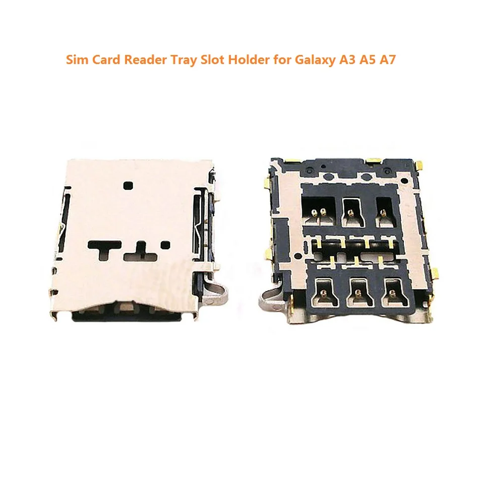 

Sim Card Reader Tray Holder Socket Slot for Samsung Galaxy A3 A300FU A5 A500F A7 A700F