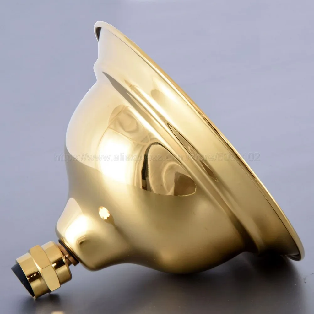 Luxury Gold Color Brass Rainfall 6.3" Shower Head Bathroom Replace Rain Shower Head Bathroom Accessory (Standard 1/2") zsh267