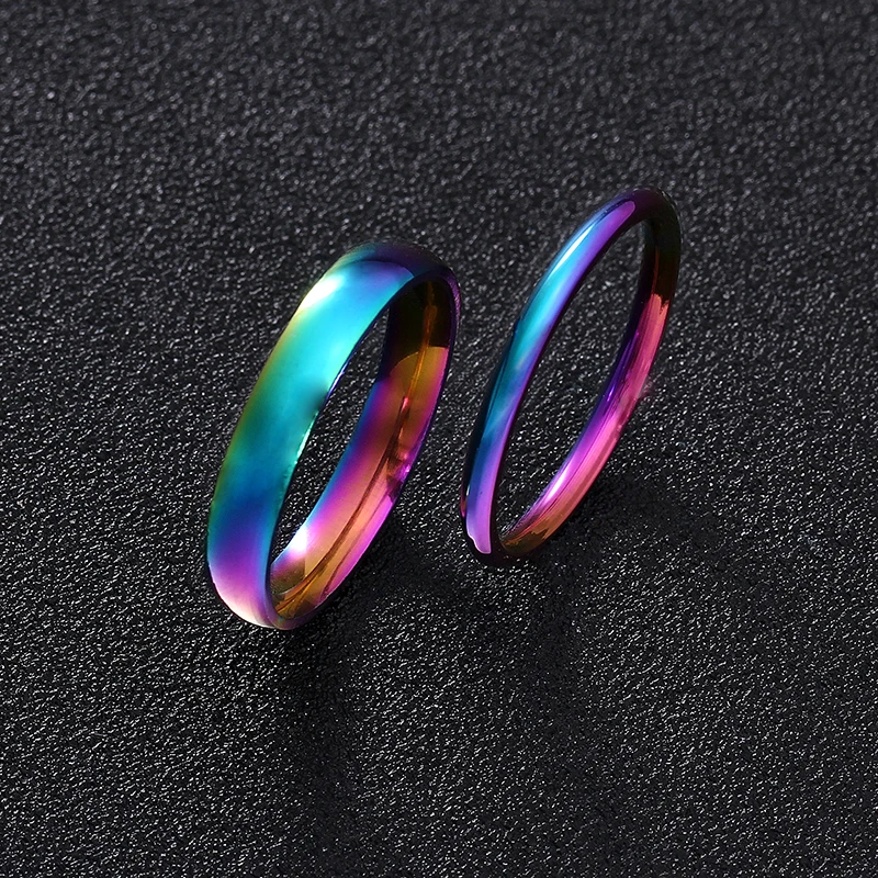 

Couple Ring for Women and Man Titanium Steel Lovers Ring Stainless Steel Wedding Bands 2mm 4mm