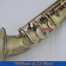 Античный бронзовый изогнутый колокольчик Сопрано-саксофон Bb ключ к высокому F ключ и G ключ