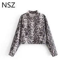 Women Animal Print Snake Cropped Jacket Moto Biker Jacket Street Style Coat Autumn Winter Outerwear Jacket Coat Chaqueta Women Animal Print Snake Cropped Jacket Moto Biker Jacket Street Style Coat Autumn Winter Outerwear Jacket Coat Chaqueta