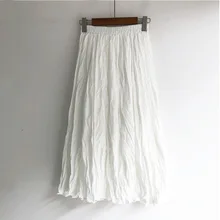 3 Цвета Весна новое поступление Фея эластичная талия длинная юбка длинный подол винтажная плиссированная юбка