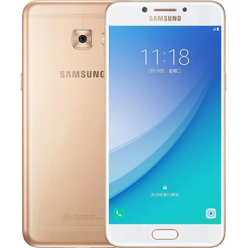 Samsung Galaxy C5 Pro C5010, разблокированный LTE мобильный телефон с двумя sim-картами, Восьмиядерный, 5,2 дюймов, 16 МП ram, 4 Гб rom, 64 ГБ, отпечаток пальца, NFC