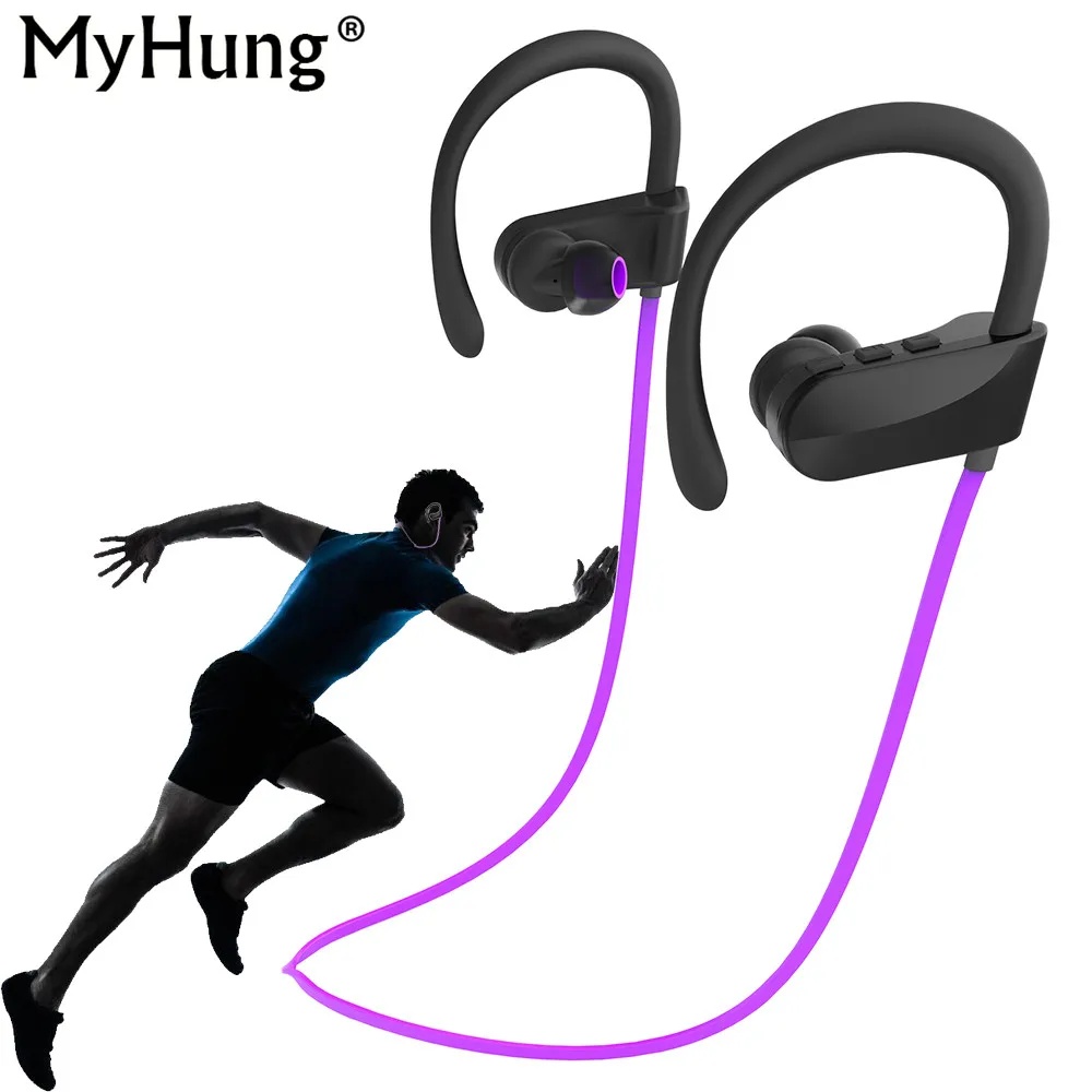 Sports Bluetooth Earphone Ear Hook Earbuds Wireless Headphone Noise