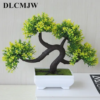 

F Pine bonsai Artificial Plant plastic bonsai for Wedding Party Home Desktop decorative plant flowers Fake flowers decotation