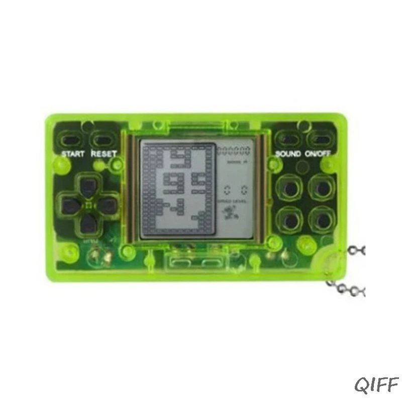Мини Прозрачная портативная игра для Tetris гоночный автомобиль игра-головоломка детская игрушка портативные игры сумка Подвеска подарок - Цвет: GN