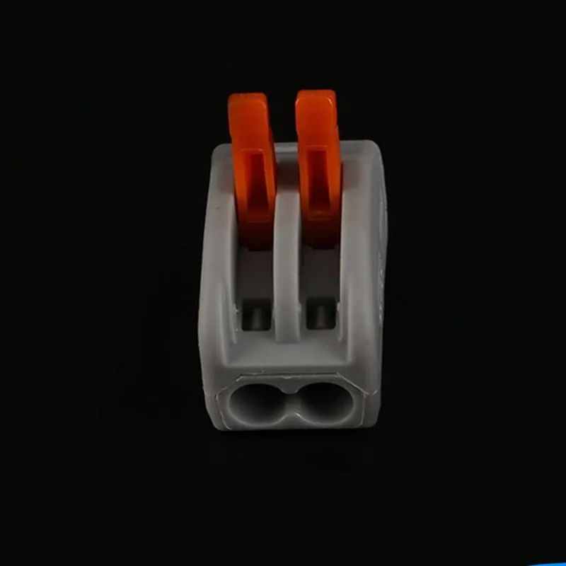 

Hot 5pcs/lot Universal Terminals Wire Wiring Connector 2 pin Conductor 222-412 As WAGO Function 0.08-2.5mm2