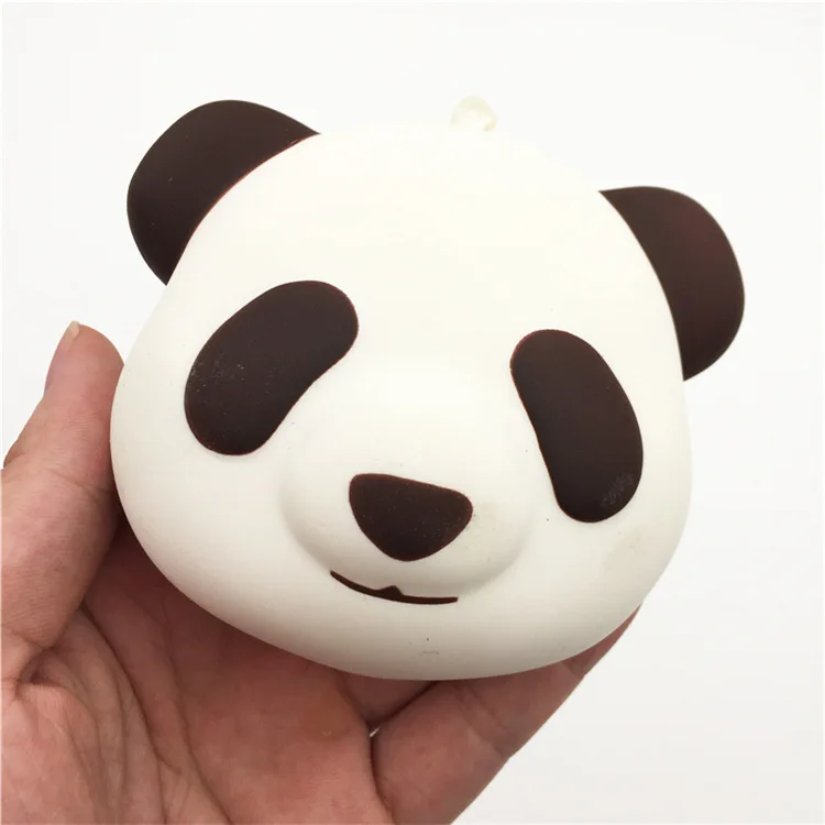 Kawaii Jumbo Мягкая панда голова телефон ремни Мягкий медленно поднимающийся панда лицо кулон мягкий ребенок Забавный сжимать игрушки для детей, подарки