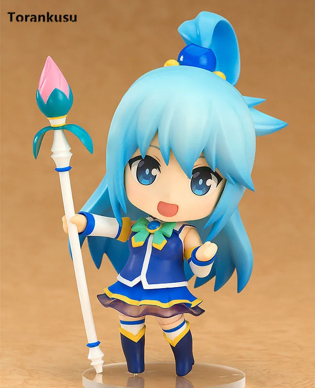 Цена KonoSuba Божье благословение на этот чудесный мир! Фигурку Aqua Nendoroid 630 # ПВХ игрушки 100 мм Q Ver. Аниме Aqua модель куклы