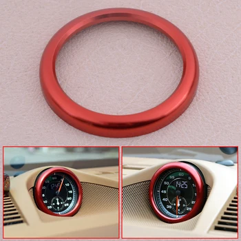 

DWCX Red Car Interior Dashboard Center Clock Compass Alloy Cover Trim Ring Fit For Porsche Cayenne 2019