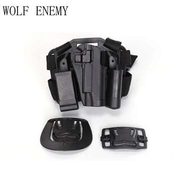 

Tactical Puttee Thigh Drop Leg Holster Pouch Pistol Black Tan Leg Holster Military Army Airsoft for 1911
