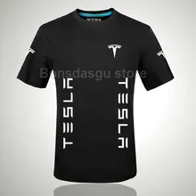 

New fashion summer Tesla brand t shirt 100% cotton tops Short Sleeve T-shirt High quality printed tees