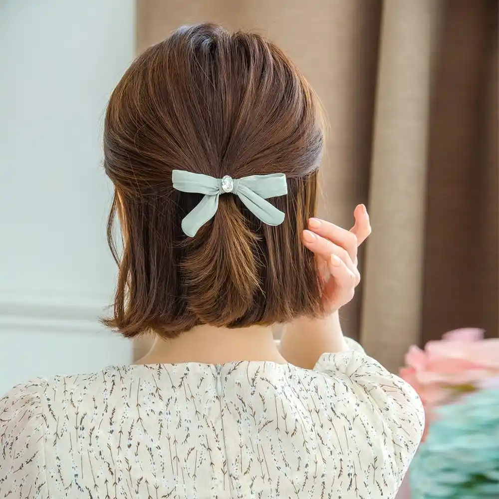 CHIMERA Cute Hair Bow Clip for Women Girls Fashion Satin Hairpin Accessories Handmade Headwear Bowknot Alligator Clips