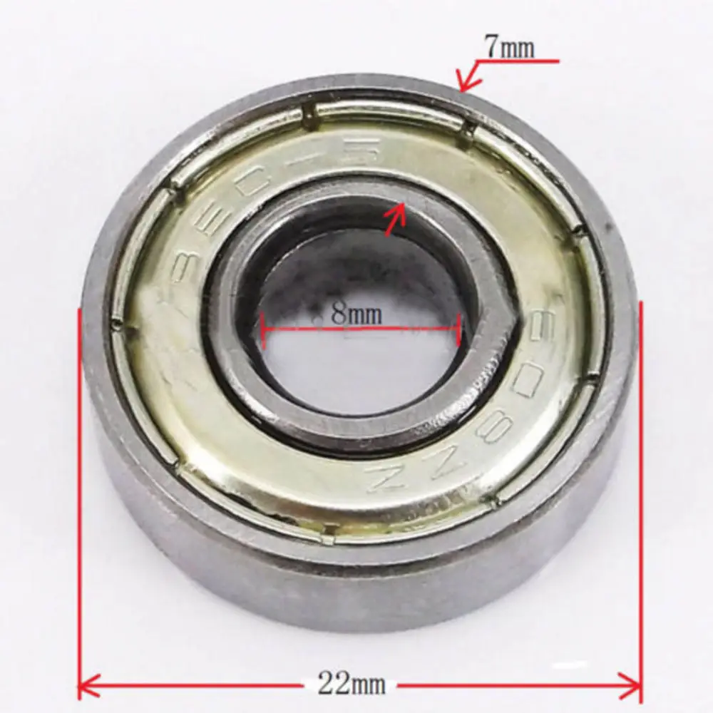 10pcs 608ZZ Carbon Steel Bearing Metal Sealed Deep Groove Ball Bearing 8mm*22mm*7mm подшипник