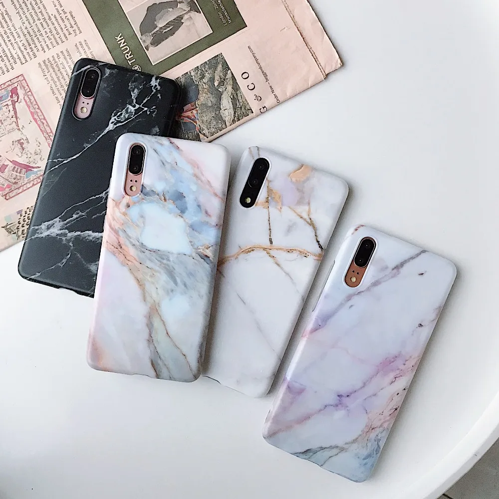 

Art Flowers Marble Case For Samsung A40 A50 A70 Cover For Samsung S10E S10 S9 S8 Plus Silicone TPU Case Flower Soft Silicon