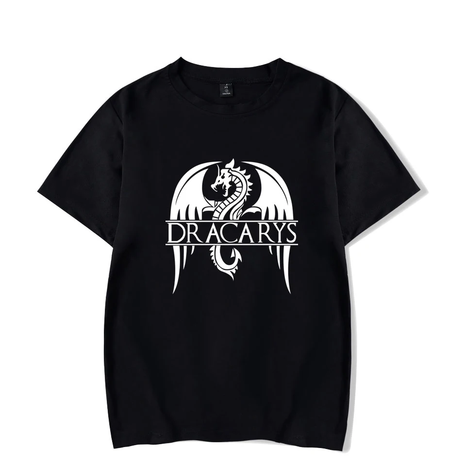 

Hot dracarys fashion T-shirt game of Thrones men's/women's casual short T-shirt game of Thrones O-neck Harajuku unisex T-shirt