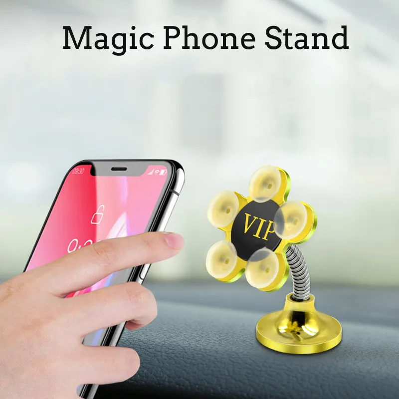 

Sucker Stand Phone Holder 360 degree Rotatable Magic Suction Cup Mobile Phone Holder Car Bracket Smartphone Tablets Holder