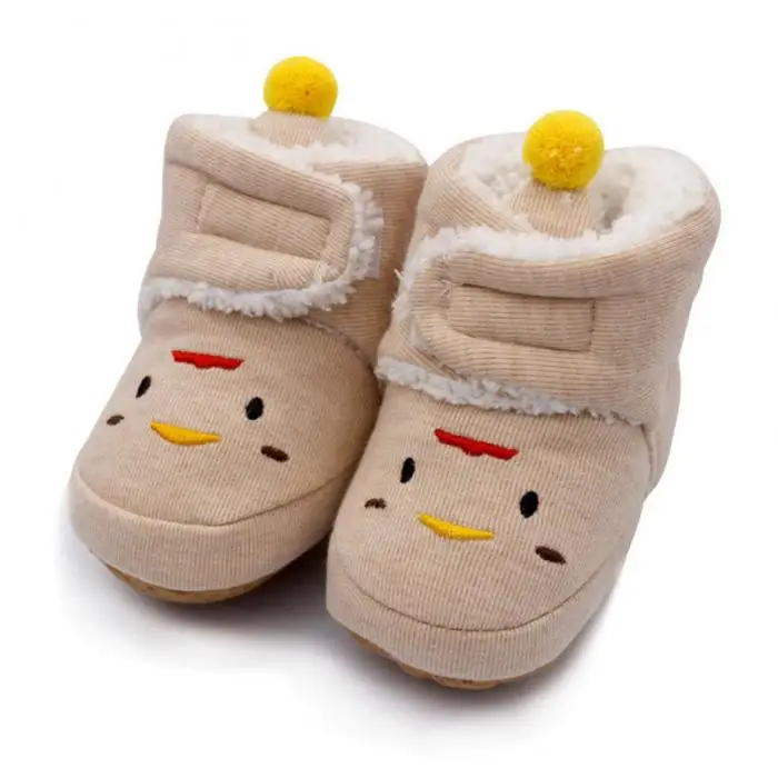 2018 новая детская обувь унисекс хлопок теплые зимние анти-осень мультфильм уютные новорожденного Bootie