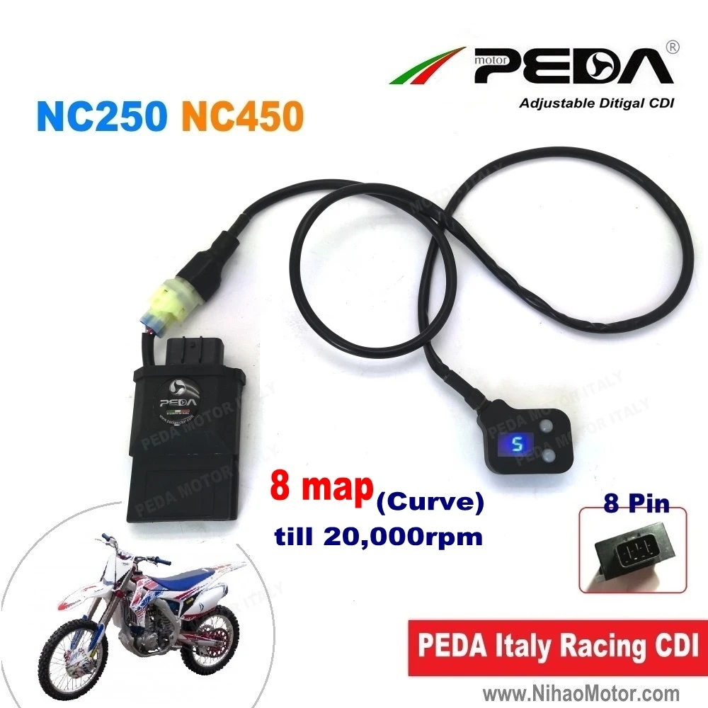 Регулируемая Катушка зажигания для мотоцикла CDI smart map remote NC250 NC450 Zongshen DC Digital 8 Curve