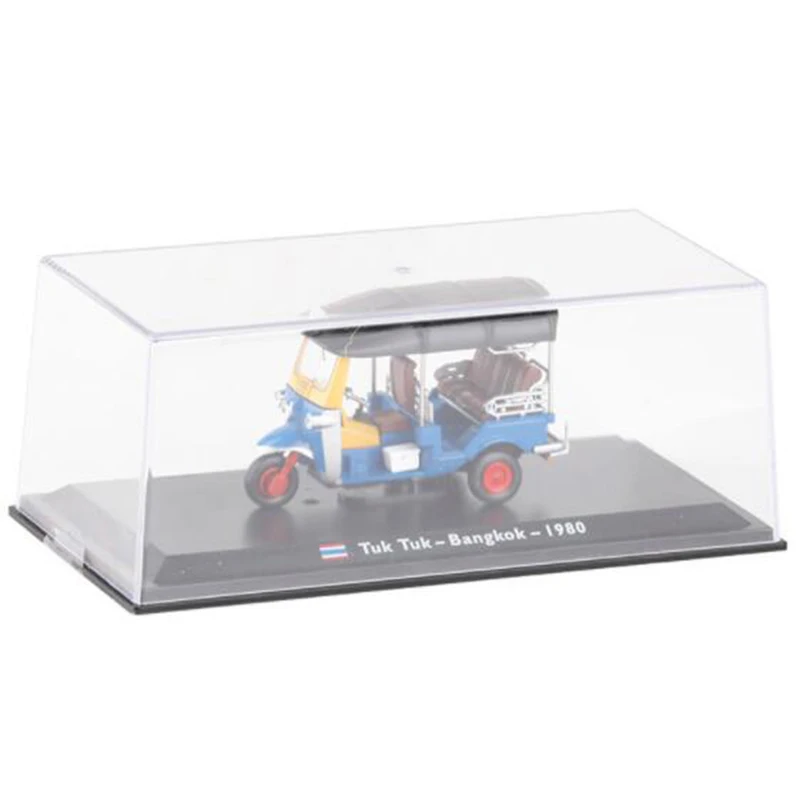  1:43 Scale Metal Alloy Classic Tuk Tuk Bangkok 1980 Tricycle Taxi Car Model Diecast Vehicles Toys F