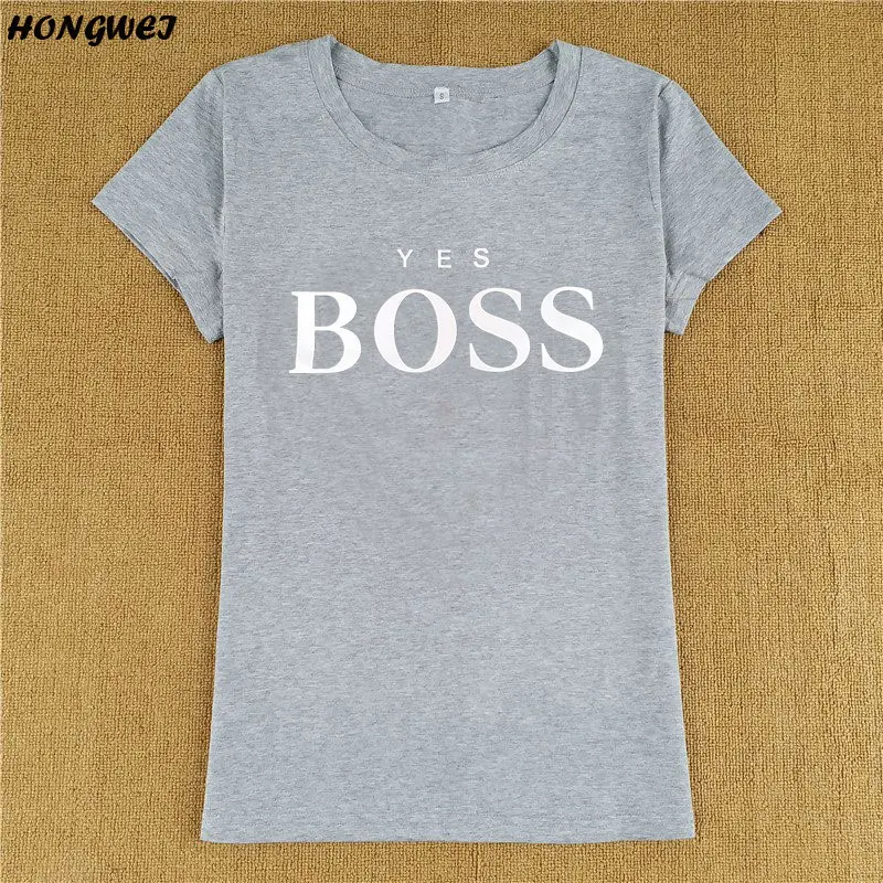 Женская футболка, новинка, летняя мода, с надписью Boss, круглый вырез, модные футболки, короткий рукав, хлопковая Футболка для женщин