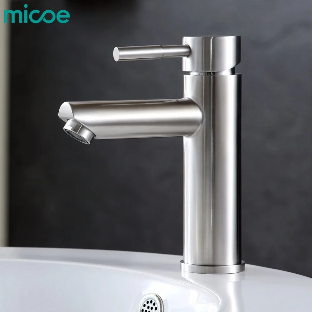 

2017 New Torneira Banheiro Robinet Torneira Para Banheiro Micoe Basin Faucet Hot And Cold Single Hole 304 Bathroom 1/2