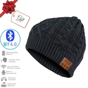 

Bluetooth Beanie Music Hat Cap with Wireless Bluetooth Headphone Headset Earphone Music Hands-free Phone Call for Winter Sports