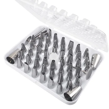 

Icing Piping Nozzles Tool Set Stainless Steel DIY Cupcake Fondant Decorating Tools XH8Z OC10