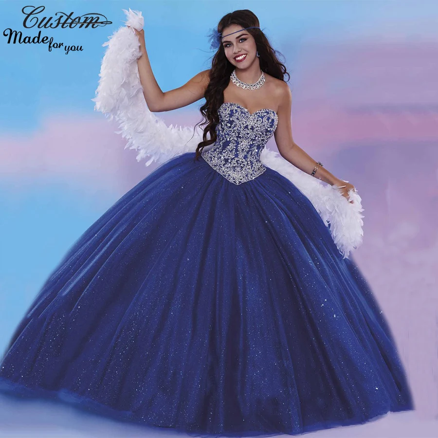 Fluffy Debutante15 anos Ball Gowns Embroidery Sparkly ... Fluffy Debutante15 anos Ball Gowns Embroidery Sparkly ...