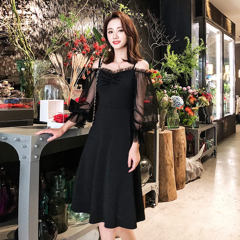 Moda feminina Брендовое Новое Вечернее платье женская одежда Осенняя Мода Спагетти