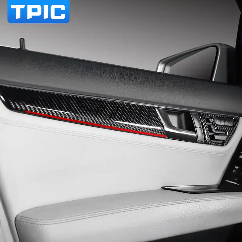 Classic hors Carbon Fiber Seat Adjustment Handle Button Panel Frame Decal Cover Trim for Mercedes Benz C Class C180 C200 C220 C250 W204 2007-2014