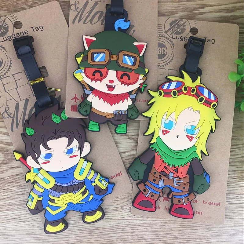 

Travel Accessories Luggage Tag game character modelling Silica Gel Suitcase ID Addres Holder Baggage Boarding Portable Label