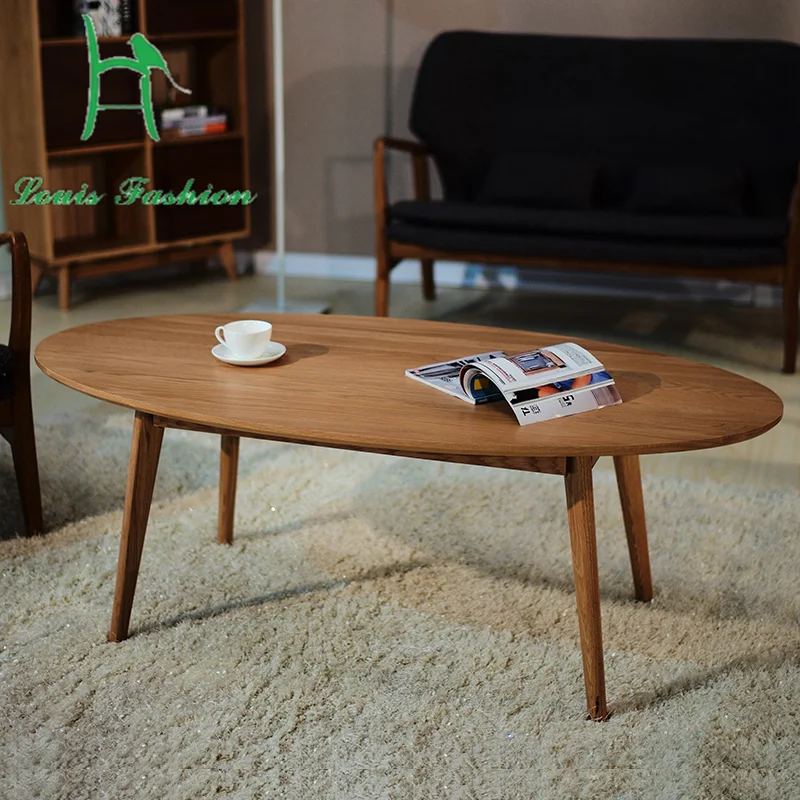 Legno Massello Contratto Nordico Tavolo Ovale Giapponese