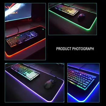 

Mouse Computer Mousepad LED Gaming Mouse Pad Gamer Large Mause Pad USB For Keyboard Mice PC Desk Mat