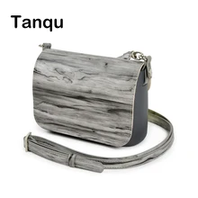 TANQU, комплект, деревянный зернистый ококет, стильный маленький EVA карман плюс кожаный клапан, Длинный регулируемый ремень с зажимом, крепление OBag
