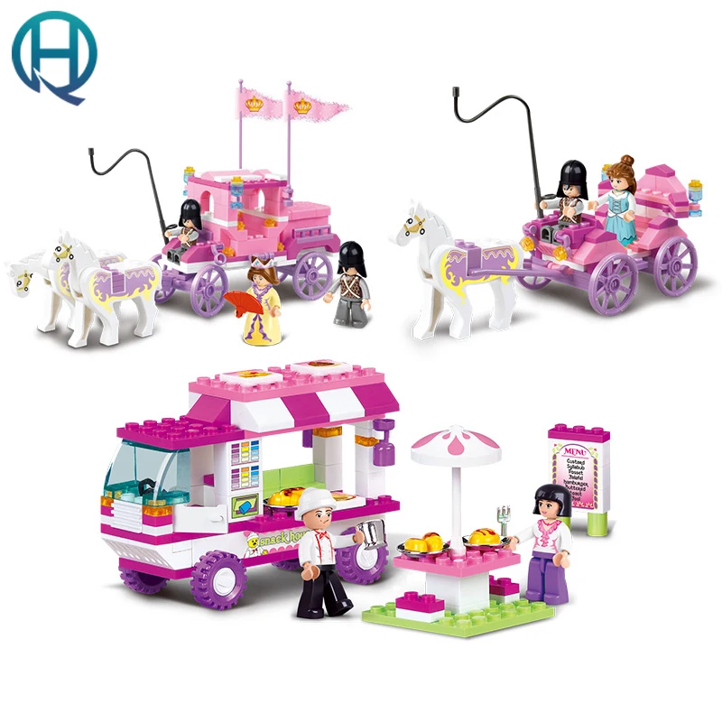 

Sluban Building Blocks Princess Car Toys Educational Building Bricks for Girls Friends Children Model Building Blocks Gifts